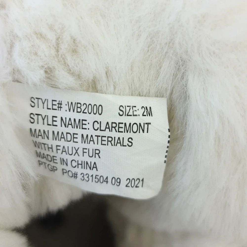 Juicy Couture Claremont Grey Faux Fur Glitter Bow Boots Girls‎ Size 2M